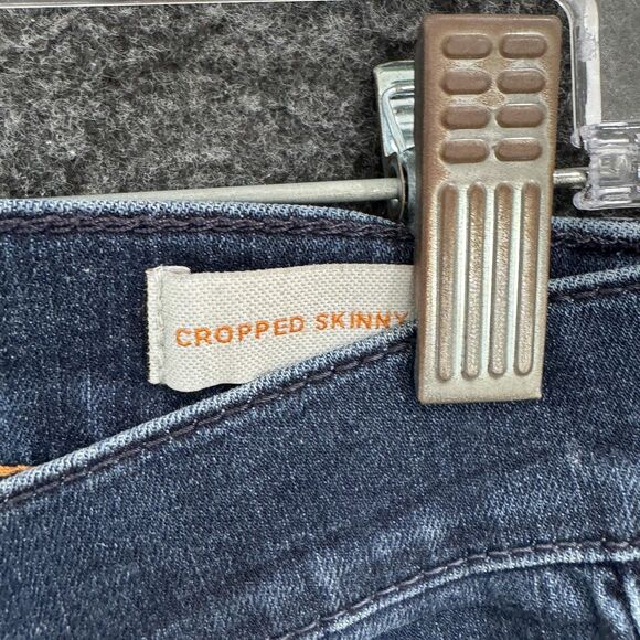 Tory Burch Jeans Womens 26 Blue Cropped Skinny Denim Stretch Mid Rise Casual - Picture 4 of 12